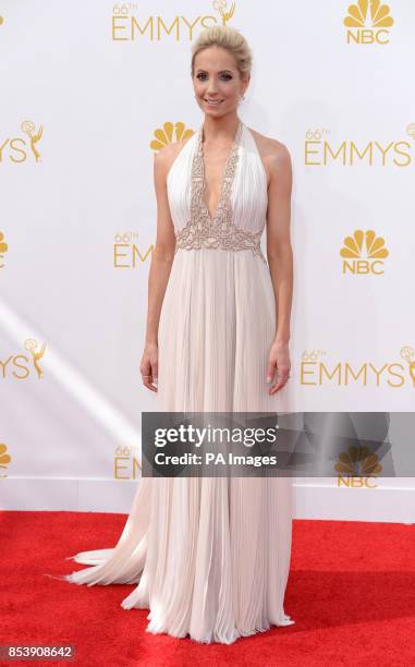 Joanne Froggatt arriving at the EMMY Awards 2014 at the Nokia Theatre in Los Angeles, USA.