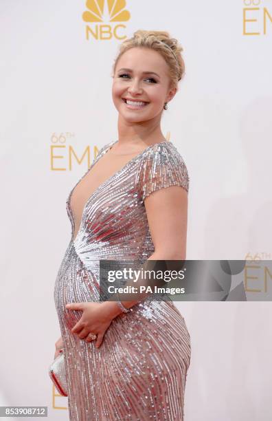 Hayden Panettiere arriving at the EMMY Awards 2014 at the Nokia Theatre in Los Angeles, USA.