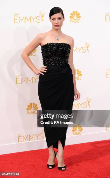 Jessica Pare arriving at the EMMY Awards 2014 at the Nokia Theatre in Los Angeles, USA.