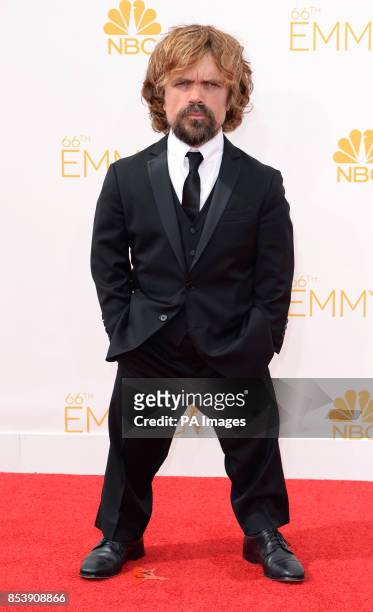 Peter Dinklage arriving at the EMMY Awards 2014 at the Nokia Theatre in Los Angeles, USA.