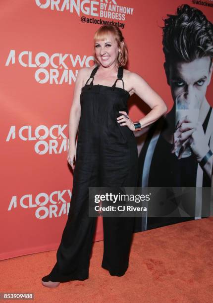 Kathy Searle attends the Off-Broadway opening night of 'A Clockwork Orange' at New World Stages on September 25, 2017 in New York City.