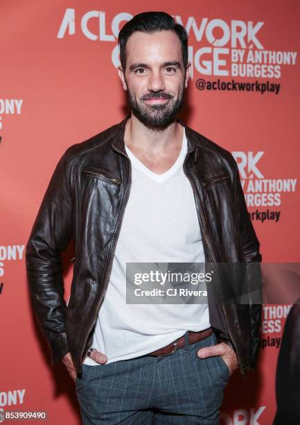 Actor Ramin Karimloo attends the Off-Broadway opening night of 'A Clockwork Orange' at New World Stages on September 25, 2017 in New York City.