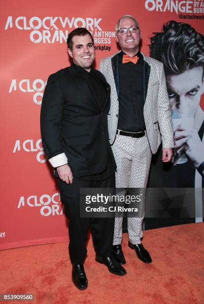 Tyrus Emory and Greg Rae attend the Off-Broadway opening night of 'A Clockwork Orange' at New World Stages on September 25, 2017 in New York City.
