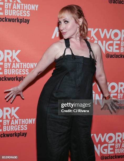 Kathy Searle attends the Off-Broadway opening night of 'A Clockwork Orange' at New World Stages on September 25, 2017 in New York City.