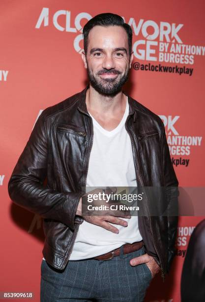 Actor Ramin Karimloo attends the Off-Broadway opening night of 'A Clockwork Orange' at New World Stages on September 25, 2017 in New York City.