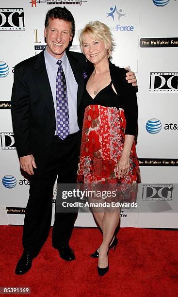 Paul Flick and actress Dee Wallace attend the Second Annual Douglas Blasdell Outreach Program Celebration at Bardot on March 11, 2009 in Los Angeles,...