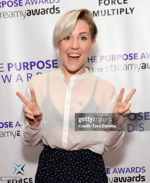 Hannah Hart attends The Purpose Awards at The Conga Room at L.A. Live on September 25, 2017 in Los Angeles, California.