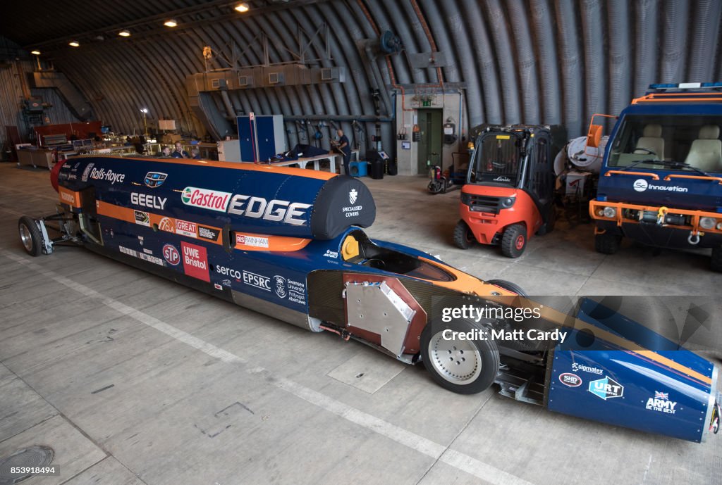 Bloodhound Car Arrives For Test Run At Newquay Airport