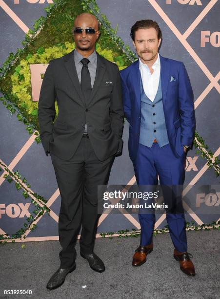 Actors Damon Wayans and Clayne Crawford attend the FOX Fall Party at Catch LA on September 25, 2017 in West Hollywood, California.