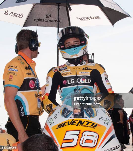 Juanfran Guevara Rba Boe Racing Team Ktm during of race day of the Gran Premio Movistar de Aragon, Circuit of Motorland, Alcañiz, Spain. Sunday, 24th...