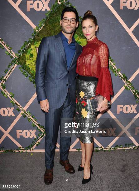 Tom Ellis and Tricia Helfer attend the FOX Fall Party at Catch LA on September 25, 2017 in West Hollywood, California.