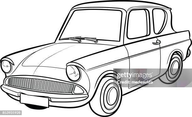 ilustraciones, imágenes clip art, dibujos animados e iconos de stock de coche de historieta - mechanical drawing car