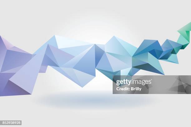 abstrakte geometrische form - low poly modelling stock-grafiken, -clipart, -cartoons und -symbole
