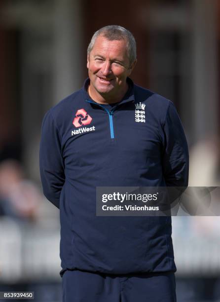 England Assistant Coach Paul Farbrace during Day Three of the 3rd Investec Test Match between England and West Indies at Lord's Cricket Ground on...