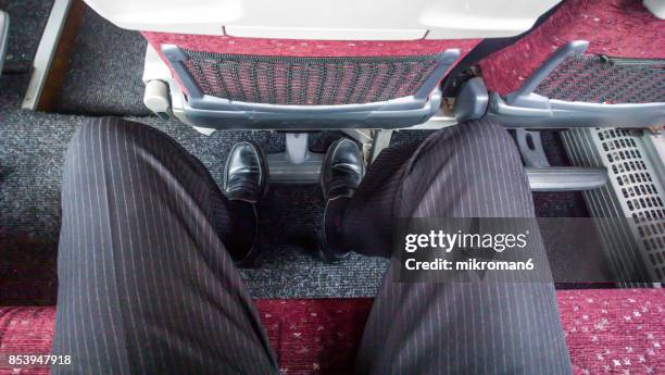 close-up of man sitting on bus - dublin bus foto e immagini stock