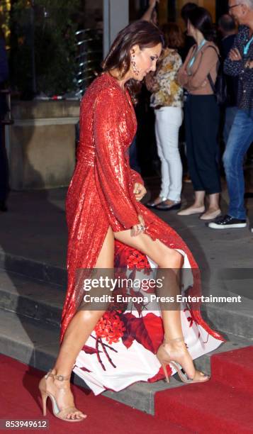 Mar Flores attends the Jaeger-LeCoultre 'Latin Cinema Award' at Kursaal on September 23, 2017 in San Sebastian, Spain.