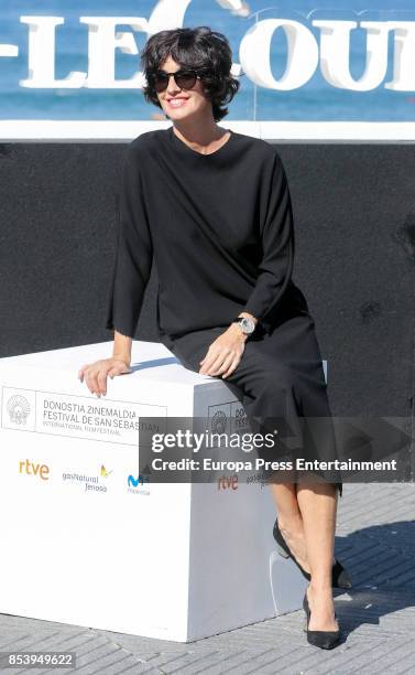 Spanish actress Paz Vega attends the Jaeger-LeCoultre 'Latin Cinema Award' photocall at the Kursaal Palace on September 23, 2017 in San Sebastian,...