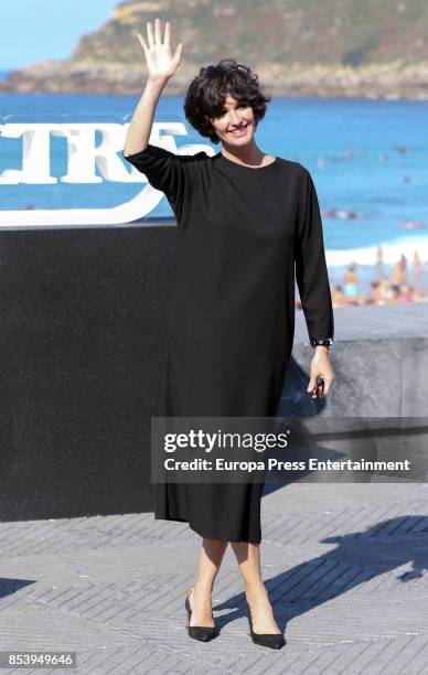 Spanish actress Paz Vega attends the Jaeger-LeCoultre 'Latin Cinema Award' photocall at the Kursaal Palace on September 23, 2017 in San Sebastian,...