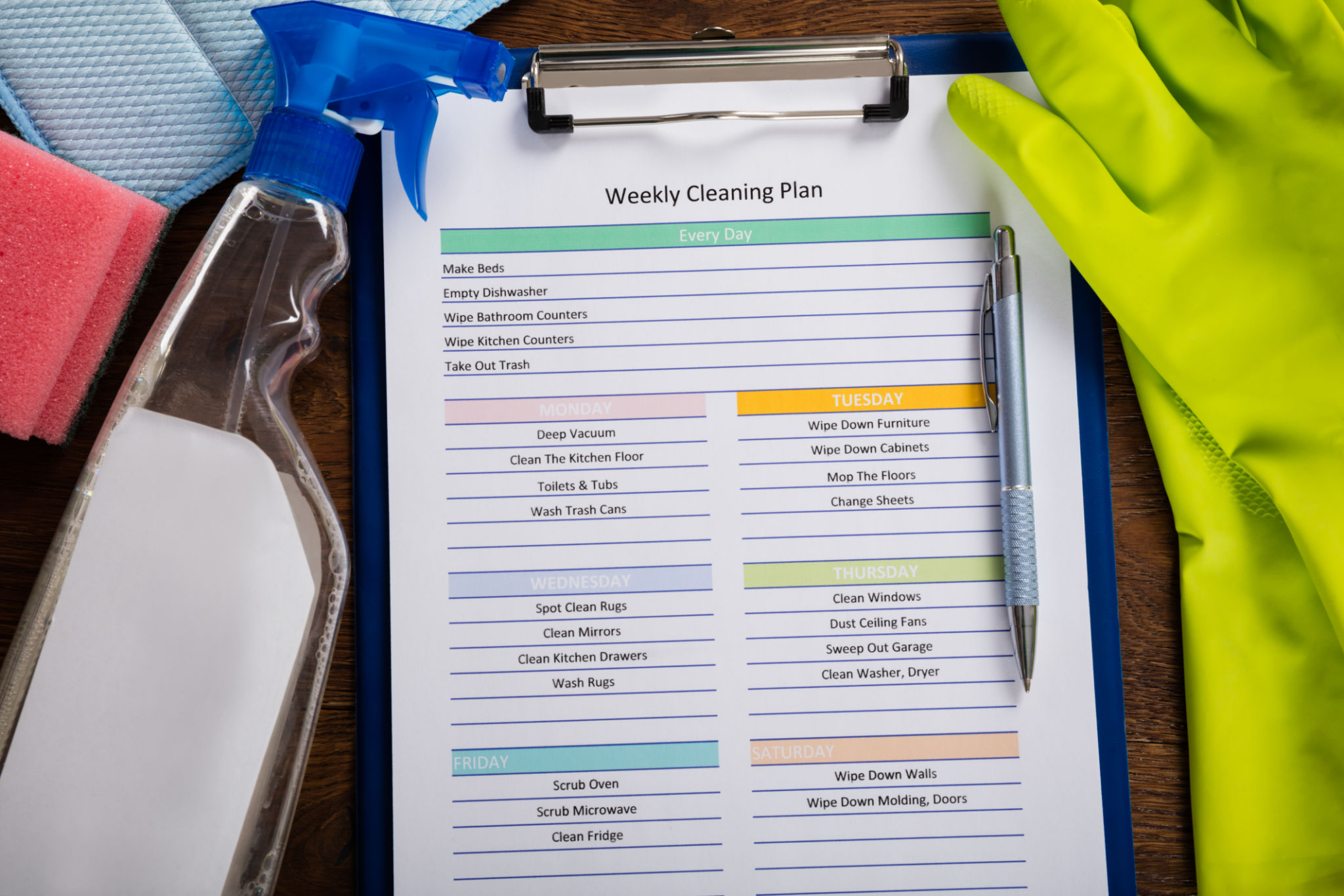 custom cleaning plan