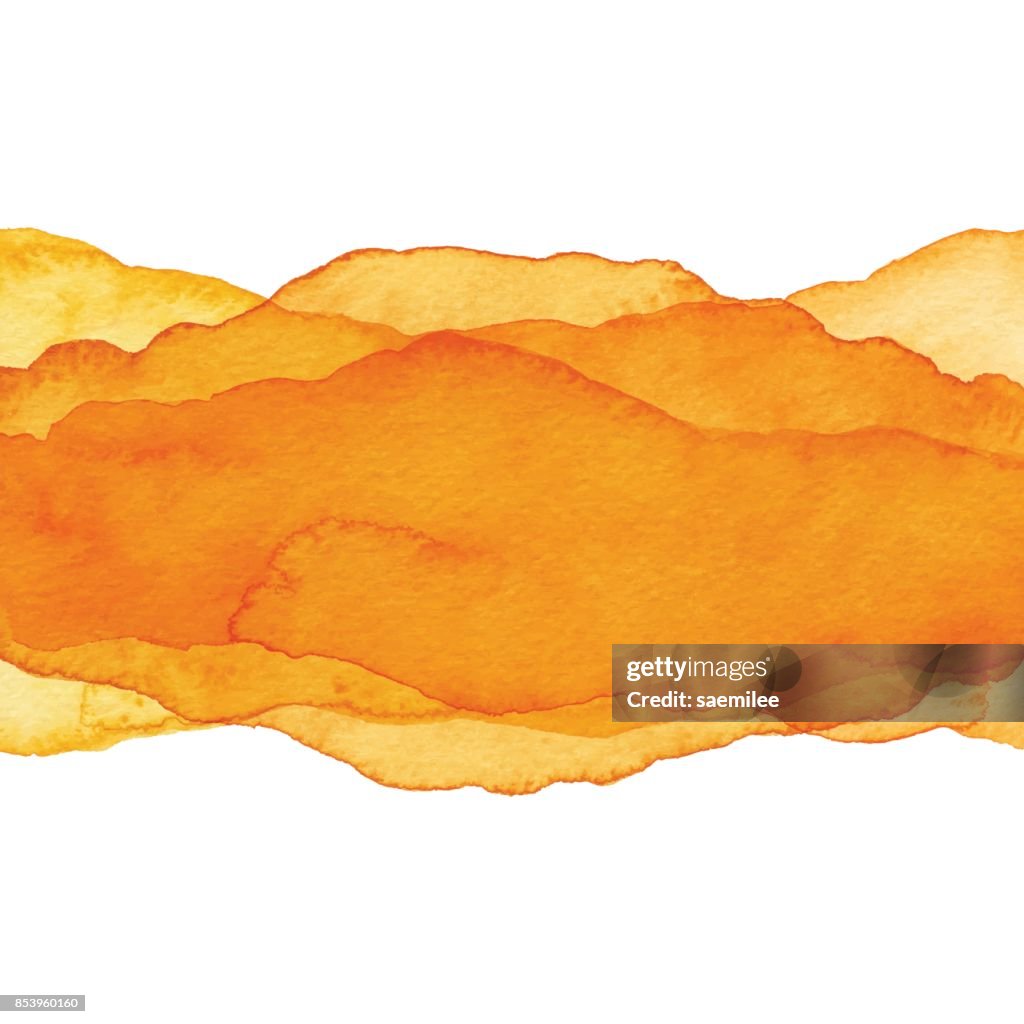 Sfondo onda colore arancione acquerello