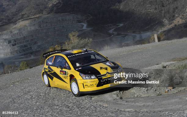 Evgeny Novikov of Russia and Dale Moscatt of Australia in action in their Citroen C4 Junior Team during Shakedown for the WRC FxPro Rally of Cyprus...