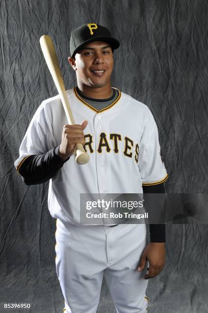 Jose Tabata of the Pittsburgh Pirates poses during photo day at the Pirates spring training complex on February 22, 2009 in Bradenton, Florida.
