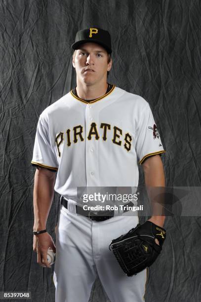 Daniel McCutchen of the Pittsburgh Pirates poses during photo day at the Pirates spring training complex on February 22, 2009 in Bradenton, Florida.