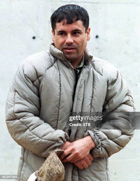 This July 10, 1993 file photo shows Mexican Joaquin Guzman Loera, aka El Chapo, at La Palma prison in Almoloya of Juarez. Forbes magazine said on...