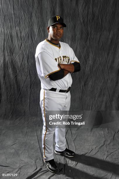 Juan Mateo of the Pittsburgh Pirates poses during photo day at the Pirates spring training complex on February 22, 2009 in Bradenton, Florida.