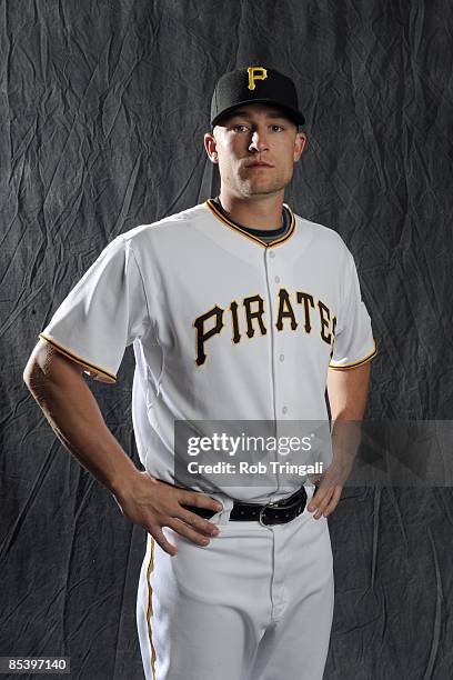 Steve Lerud of the Pittsburgh Pirates poses during photo day at the Pirates spring training complex on February 22, 2009 in Bradenton, Florida.