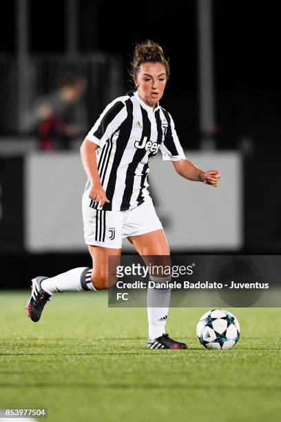 Katie Leigh Zelem during a friendly match between Juventus Women and FC Internazionale Women on September 22, 2017 in Vinovo, Italy.