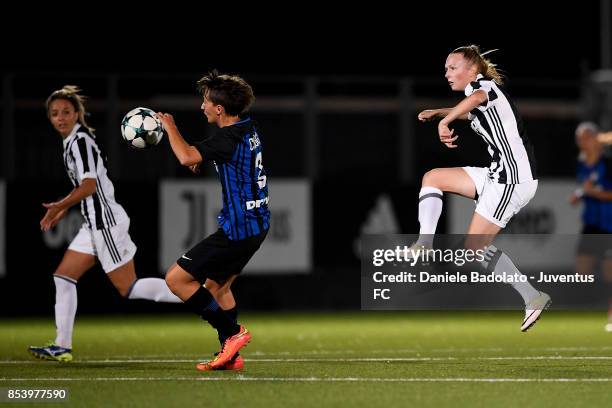 Sanni Maija Franssi during a friendly match between Juventus Women and FC Internazionale Women on September 22, 2017 in Vinovo, Italy.