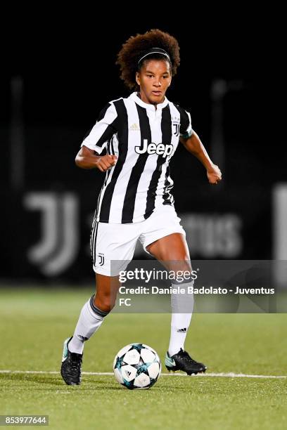 Sara Gama during a friendly match between Juventus Women and FC Internazionale Women on September 22, 2017 in Vinovo, Italy.