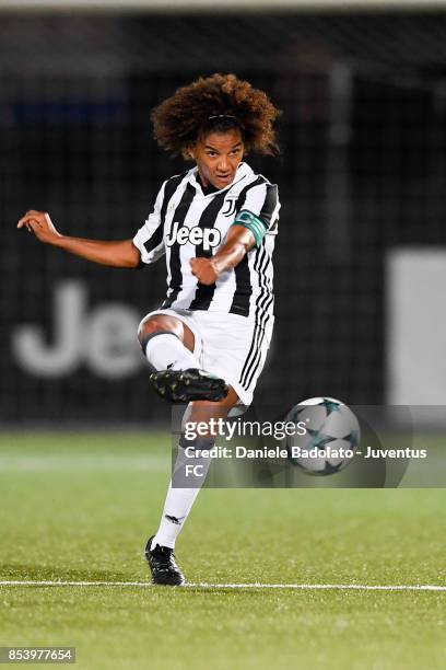 Sara Gama during a friendly match between Juventus Women and FC Internazionale Women on September 22, 2017 in Vinovo, Italy.