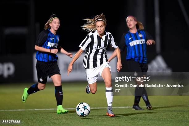 Kathrin Elizabeth Rood during a friendly match between Juventus Women and FC Internazionale Women on September 22, 2017 in Vinovo, Italy.