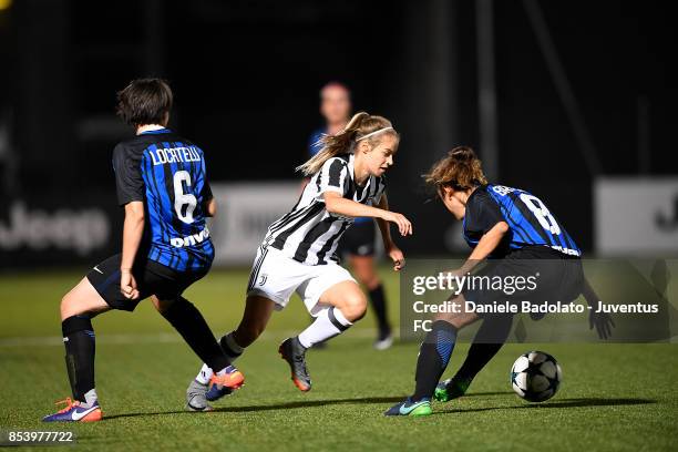 Kathrin Elizabeth Rood during a friendly match between Juventus Women and FC Internazionale Women on September 22, 2017 in Vinovo, Italy.