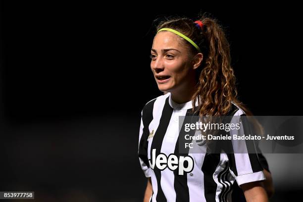 Benedetta Glionna during a friendly match between Juventus Women and FC Internazionale Women on September 22, 2017 in Vinovo, Italy.