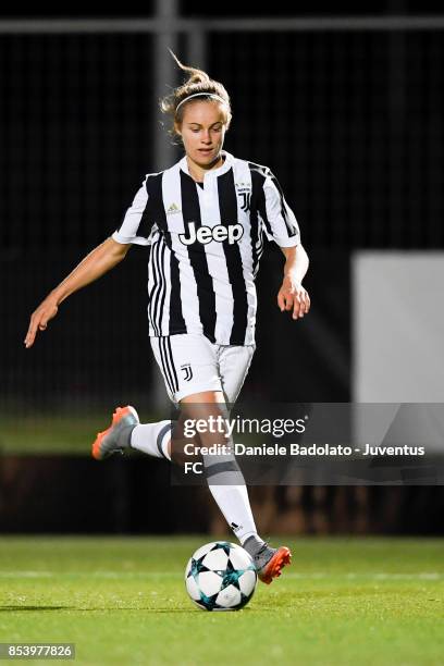 Kathrin Elizabeth Rood during a friendly match between Juventus Women and FC Internazionale Women on September 22, 2017 in Vinovo, Italy.