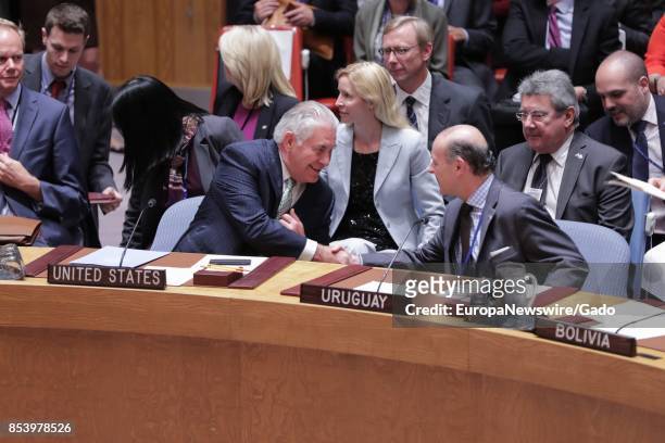 Rex Tillerson, Secretary of State of the United States of America, at Security Council's meeting on non-proliferation of weapons of mass destruction...