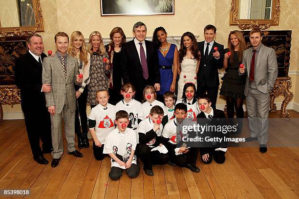 Gordon Brown , Sarah Brown, Fearne Cotton, Cheryl Cole, Ronan Keating, Chris Moyles, Gary Barlow, Kimberley Walsh, Ben Shepherd and Alysha Dixon...