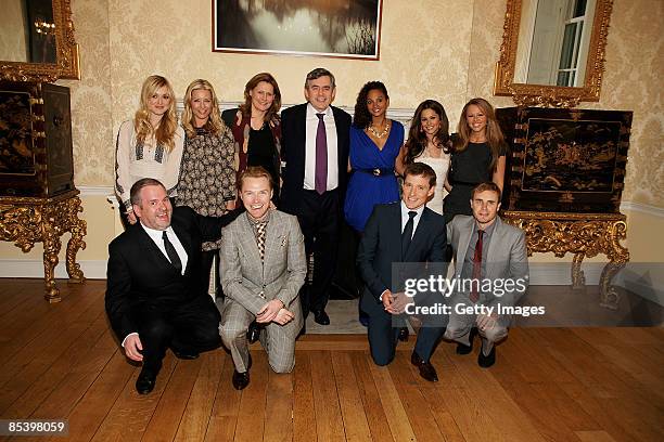 Gordon Brown , Sarah Brown, Fearne Cotton, Cheryl Cole, Ronan Keating, Chris Moyles, Gary Barlow, Kimberley Walsh, Ben Shepherd and Alysha Dixon...