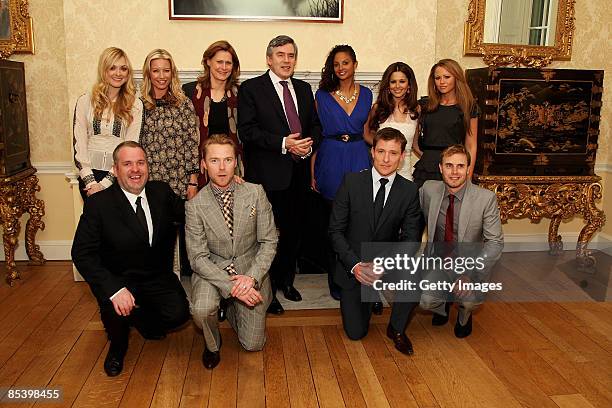 Gordon Brown , Sarah Brown, Fearne Cotton, Cheryl Cole, Ronan Keating, Chris Moyles, Gary Barlow, Kimberley Walsh, Ben Shepherd and Alysha Dixon...