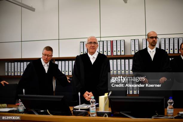 Judge Frank Rosenow stands in court at the first day of trial on terror charges against Ahmad Abdulaziz Abdullah A., also known as "Abu Walaa", at...