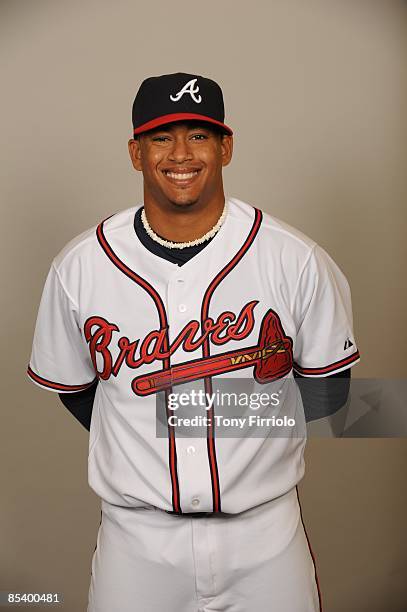 Jair Jurrjens of the Atlanta Braves poses during Photo Day on Thursday, February 19, 2009 at Champion Stadium in Lake Buena Vista, Florida.