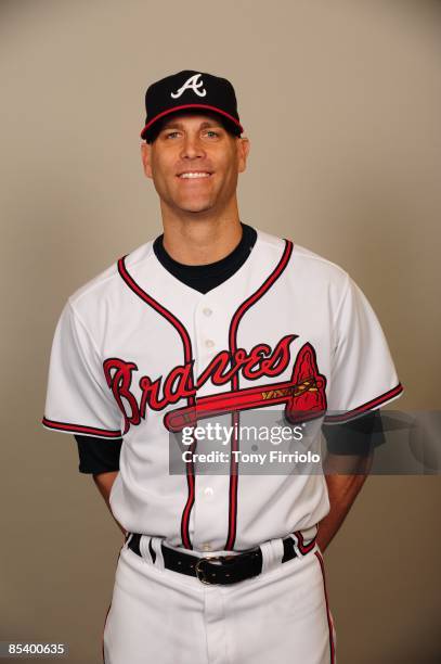 Tim Hudson of the Atlanta Braves poses during Photo Day on Thursday, February 19, 2009 at Champion Stadium in Lake Buena Vista, Florida.