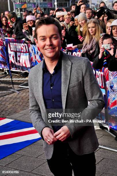 Stephen Mulhern arrives at the Welsh auditions for the ITV programme Britain's Got Talent at the Millenniumm Centre, Cardiff.