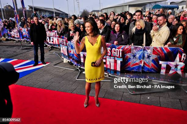 Amanda Holden arrives at the Welsh auditions for the ITV programme Britain's Got Talent at the Millenniumm Centre, Cardiff.