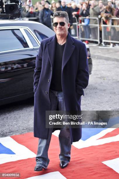 Simon Cowell arrives at the Welsh auditions for the ITV programme Britain's Got Talent at the Millenniumm Centre, Cardiff.