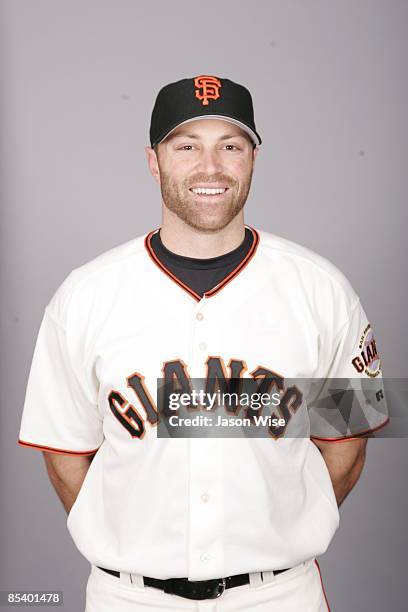 Nate Schierholtz of the San Francisco Giants poses during Photo Day on Monday, February 23, 2009 at Scottsdale Stadium in Scottsdale, Arizona.