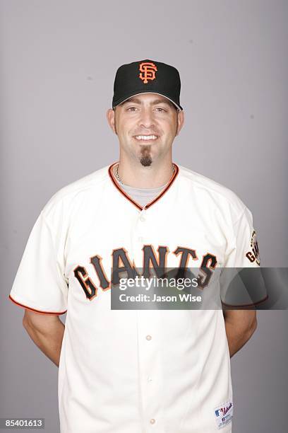 Jeremy Affeldt of the San Francisco Giants poses during Photo Day on Monday, February 23, 2009 at Scottsdale Stadium in Scottsdale, Arizona.